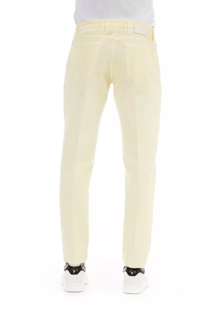 Beige Cotton Jeans & Pant