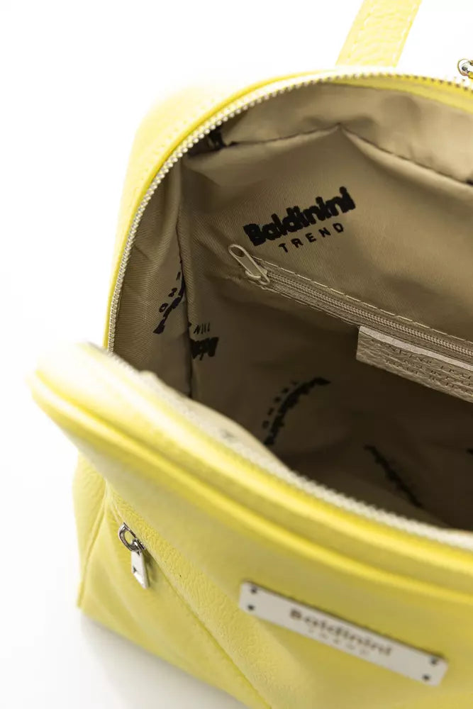 Yellow Cowhide Backpack