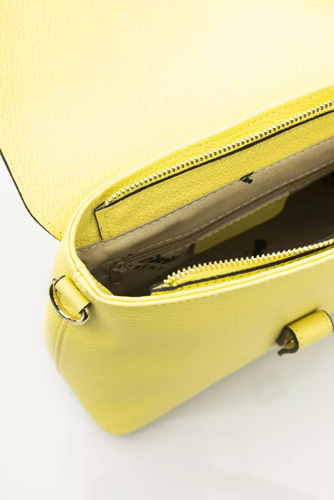 Yellow Cowhide Crossbody Bag