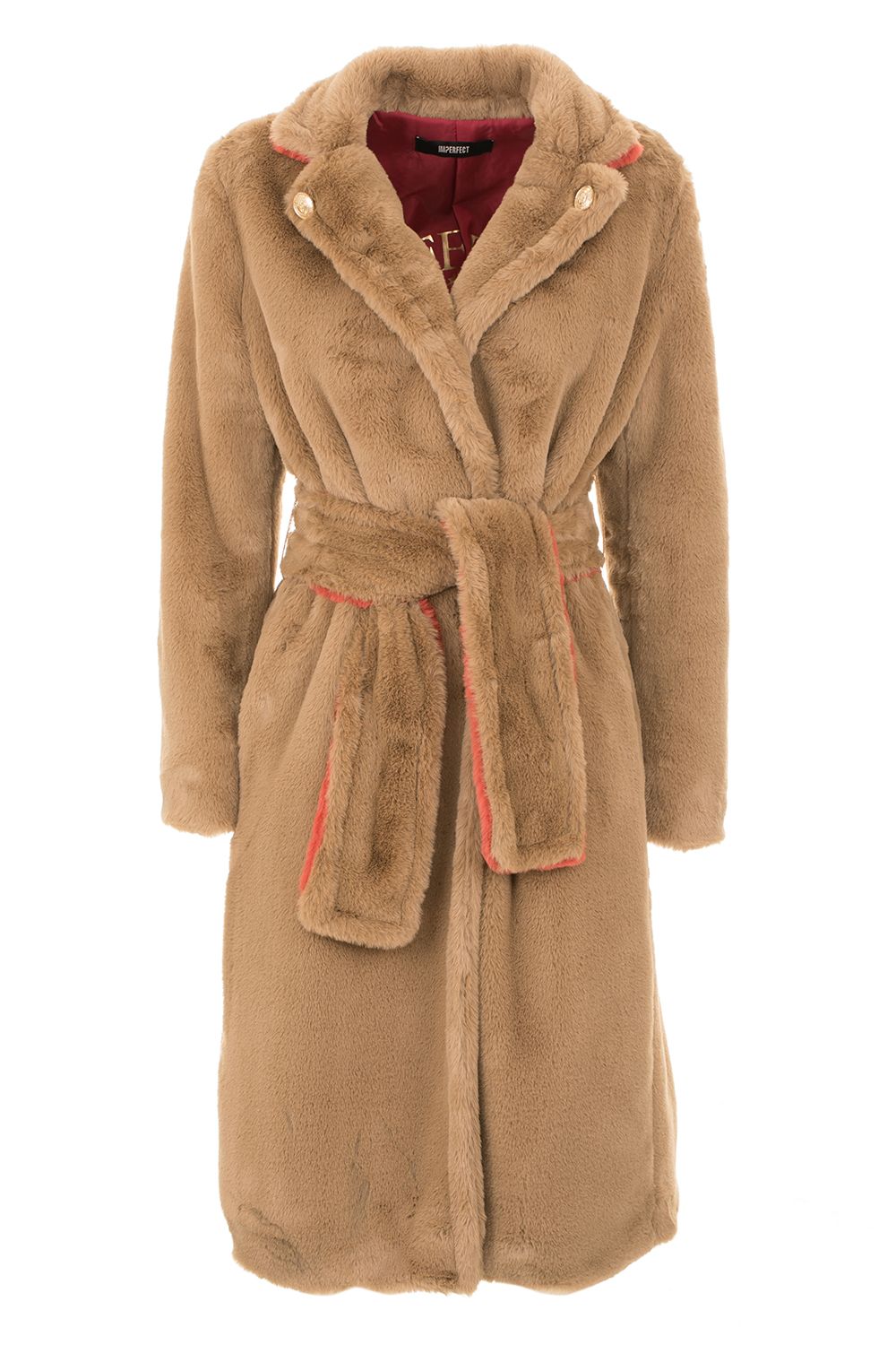 Beige Polyester Jackets & Coat