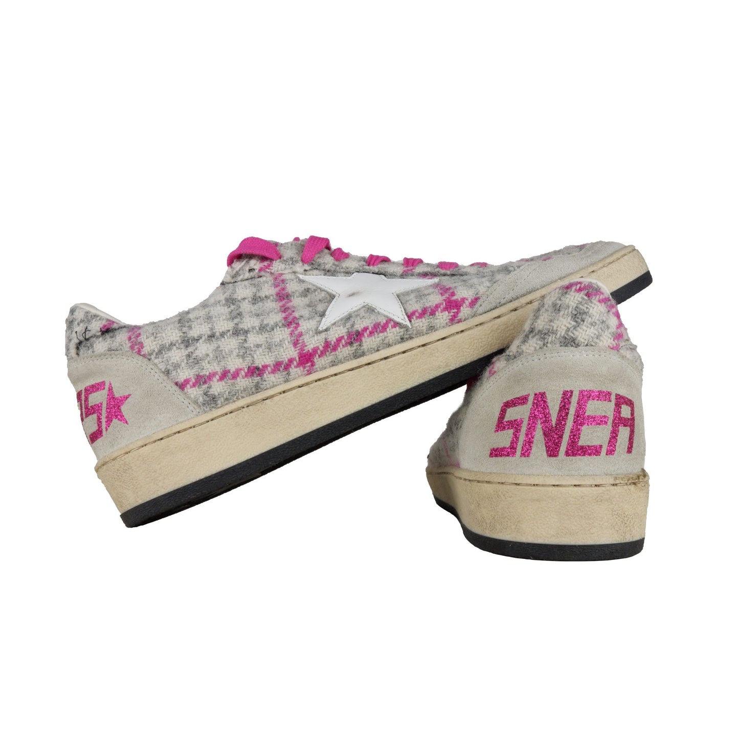 Fuchsia Leather Sneaker