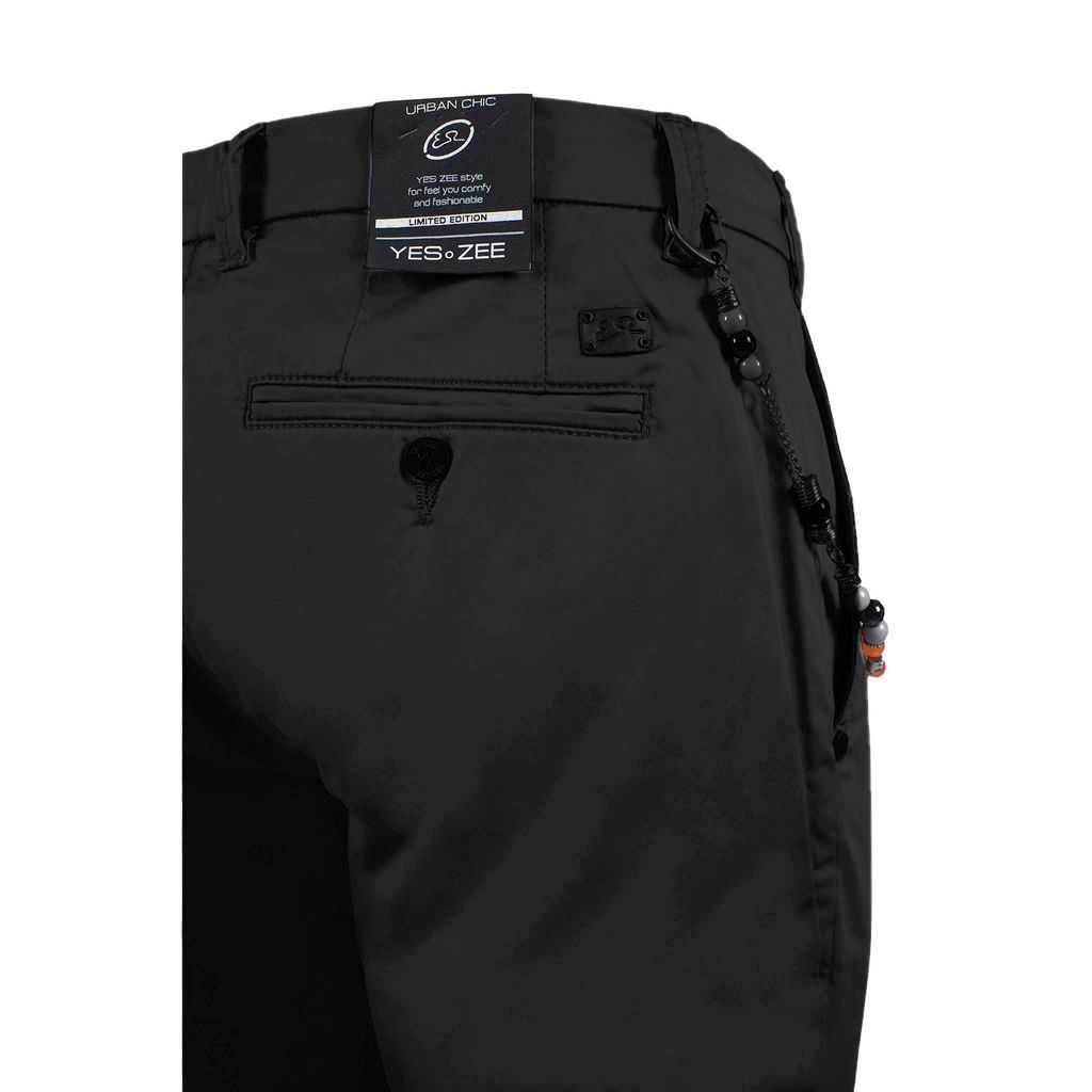 Black Cotton Jeans & Pant