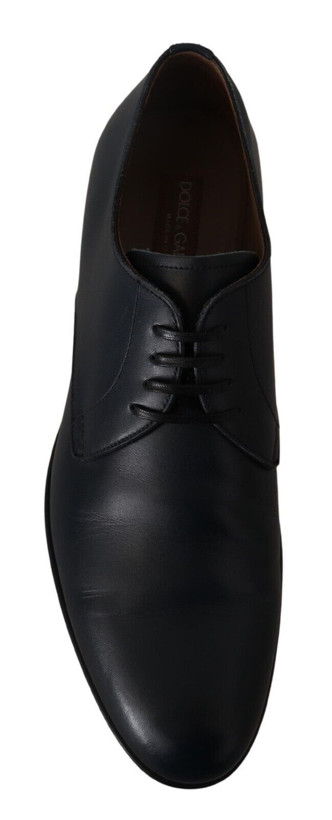 Navy Blue Leather Lace Up Formal Derby Shoes
