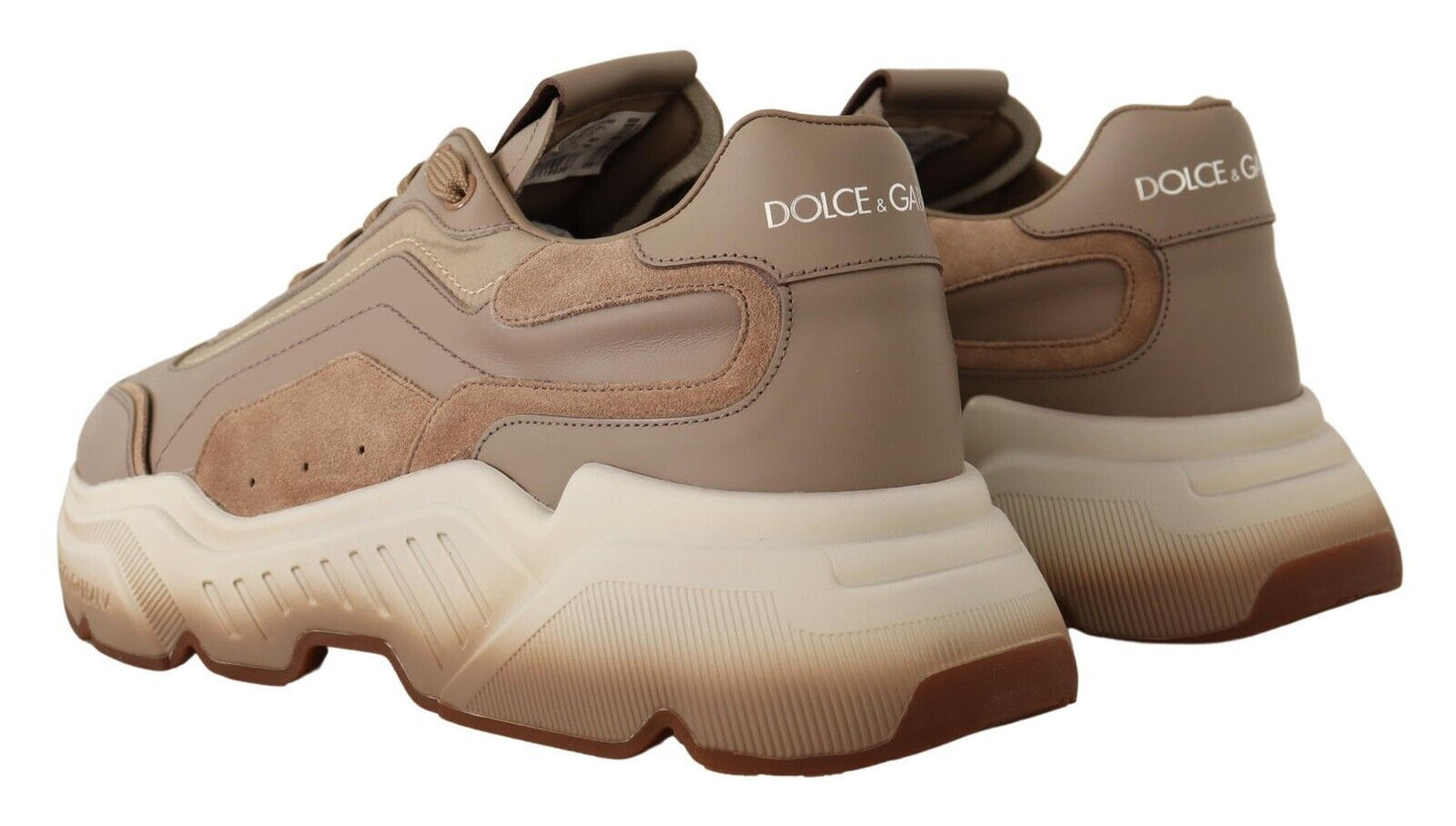 Beige Leather Sport DAYMASTER Sneakers Shoes
