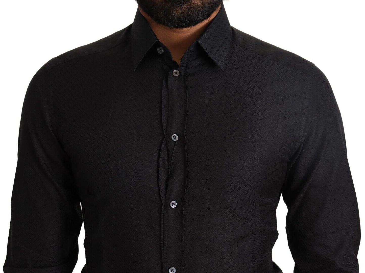Black GOLD Cotton Slim Dress Formal Shirt