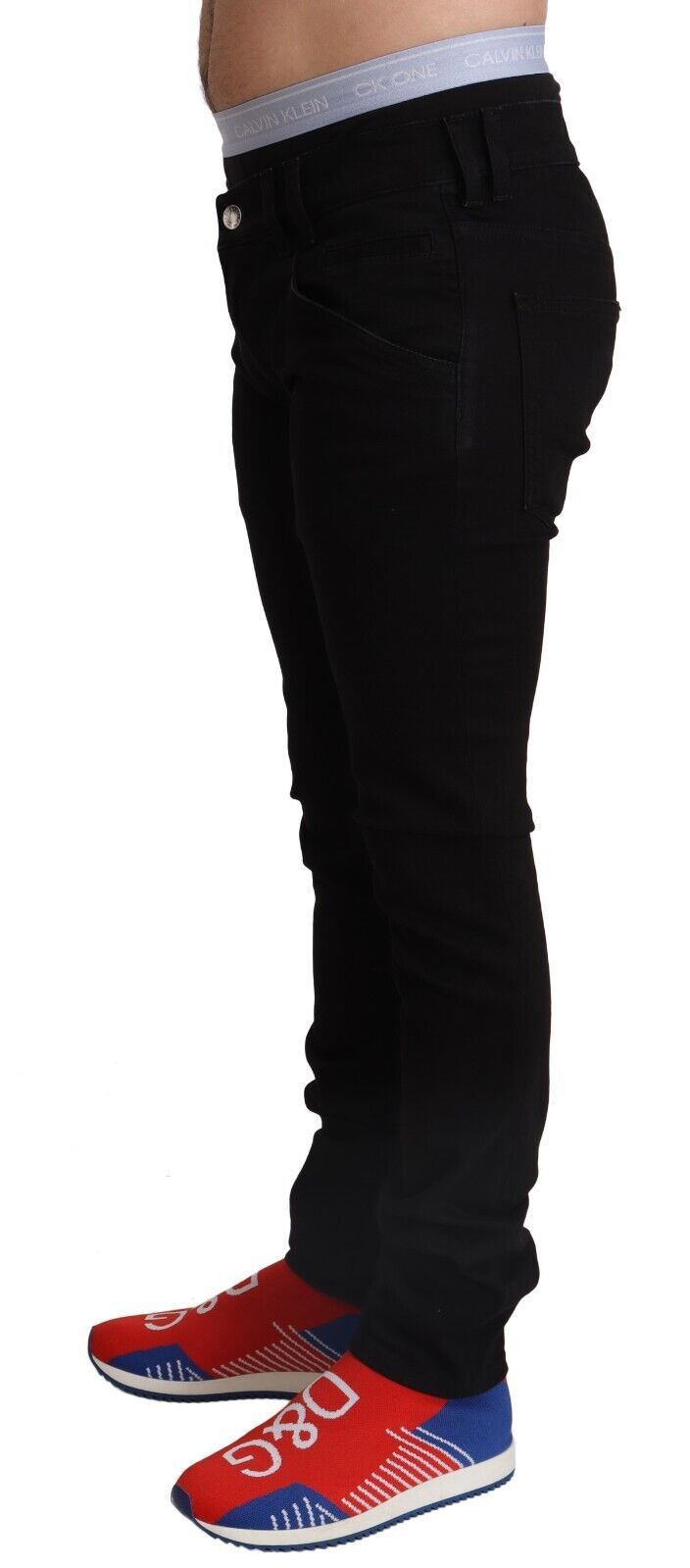 Black Cotton Skinny Men Denim Slim Fit Jeans