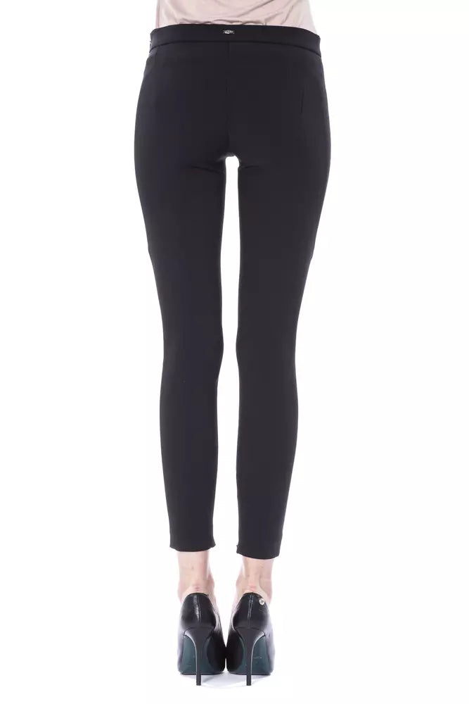 Black Polyester Jeans & Pant