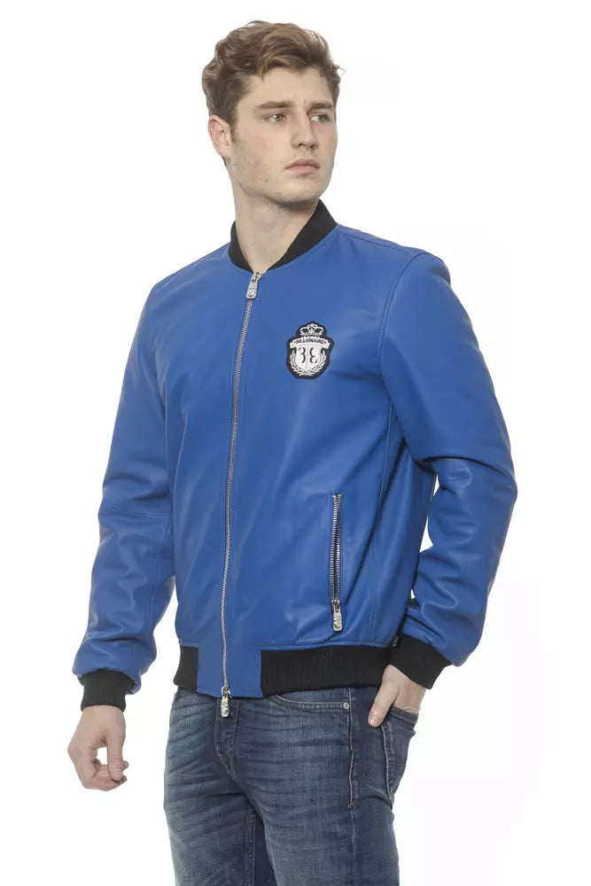 Blue Leather Jacket