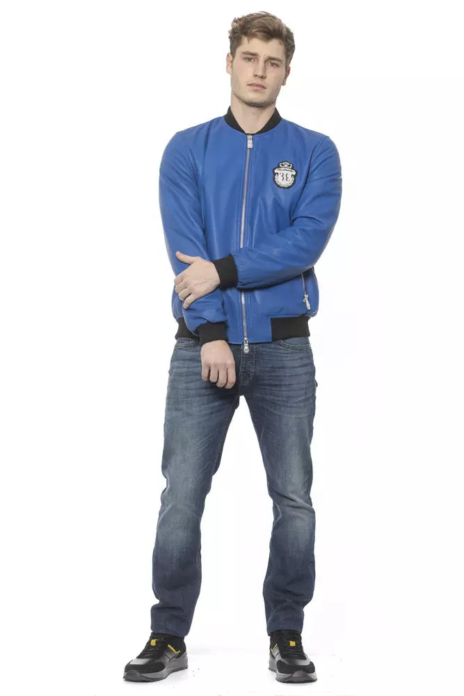 Blue Leather Jacket
