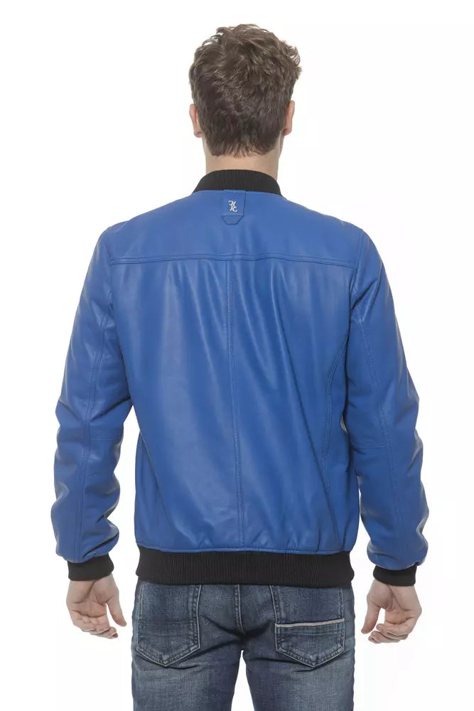 Blue Leather Jacket