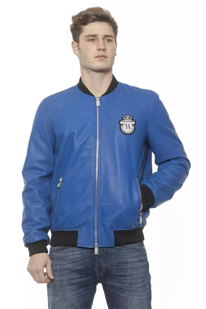 Blue Leather Jacket