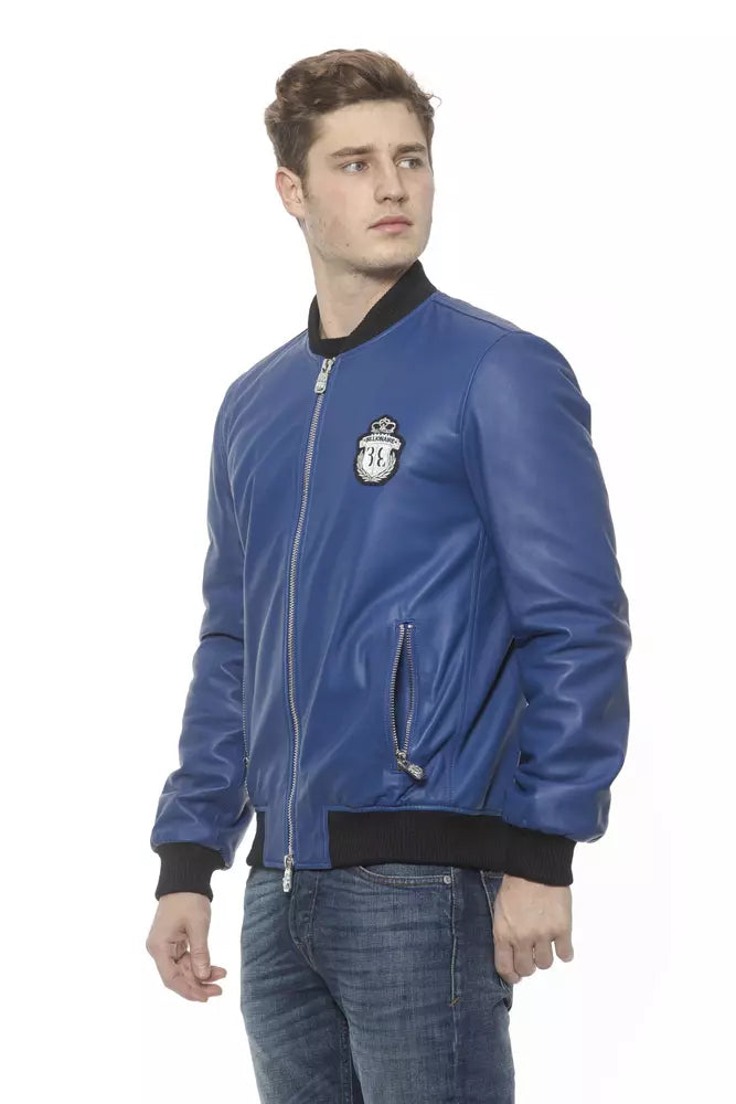 Blue Leather Jacket