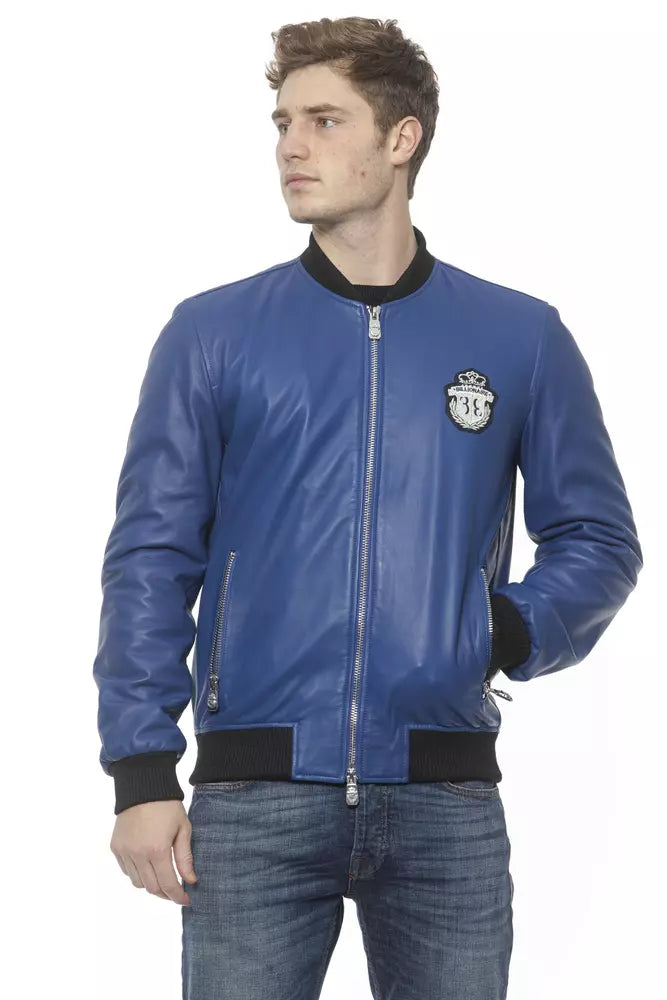 Blue Leather Jacket