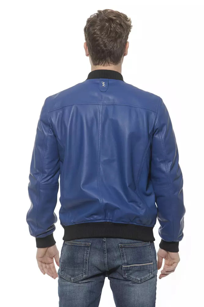 Blue Leather Jacket