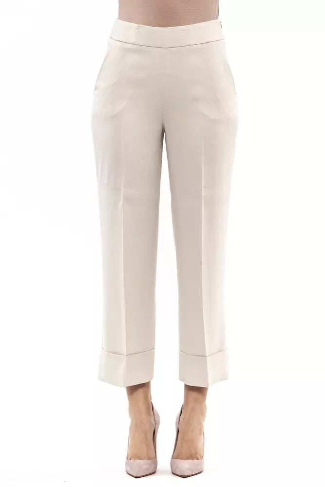 Beige Viscose Jeans & Pant