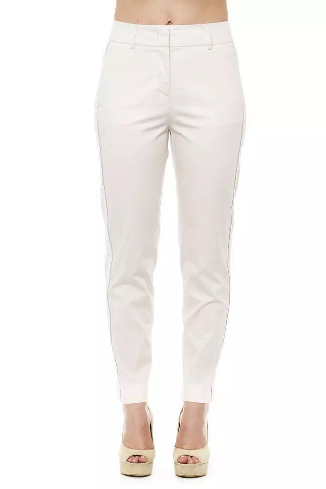 Beige Cotton Jeans & Pant