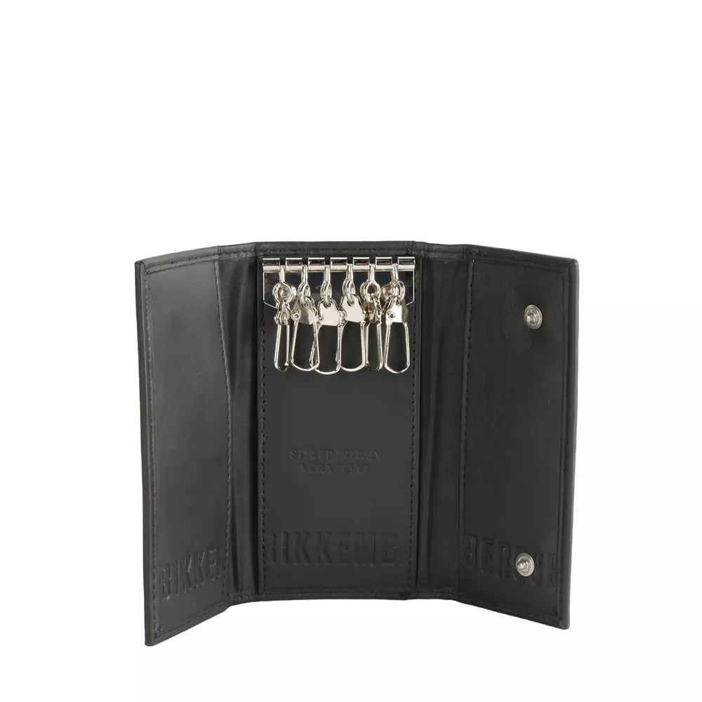 Black Cowhide Keychain