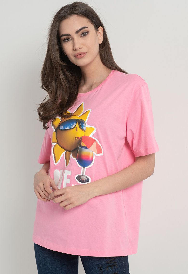 Pink Cotton Tops & T-Shirt