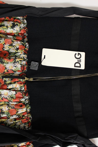 Multicolor floral bubble halterneck dress