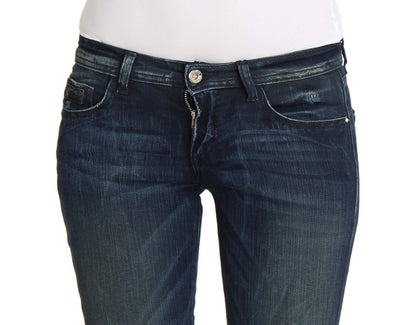 Blue Wash Cotton Slim Fit Skinny Jeans