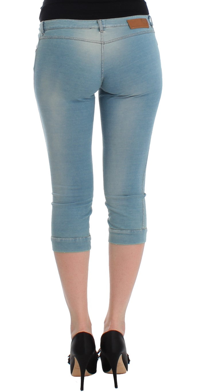 Blue Capri Pants Cropped Jeans