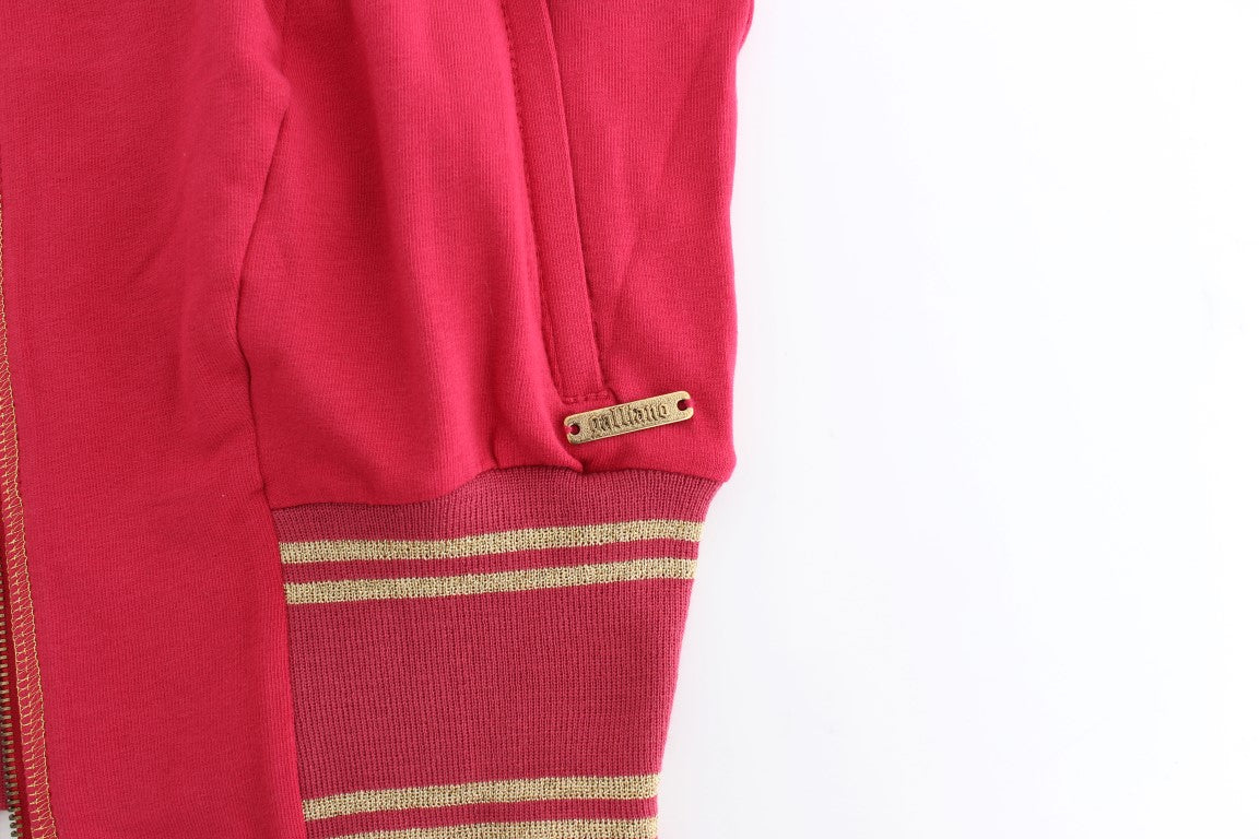 Pink Mock Zip Cardigan Sweatshirt Sweater