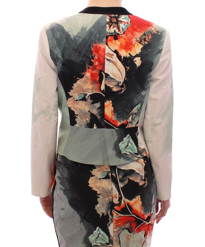 Multicolor Short Floral Blazer Jacket