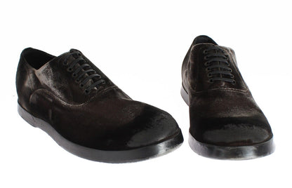 Brown Velvet Casual Mens Laceups Shoes