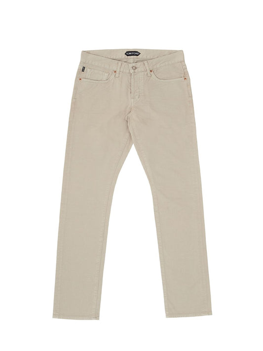 Beige Five Pockets Jeans Pants