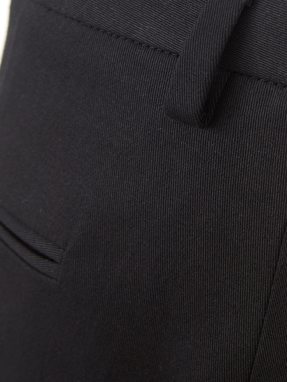 Black Cotton Chino Trousers