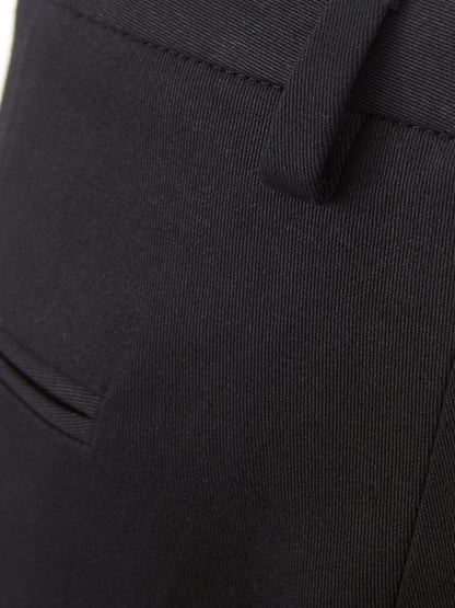 Black Cotton Chino Trousers