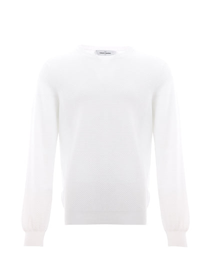 White Cotton Jumper Knitwear