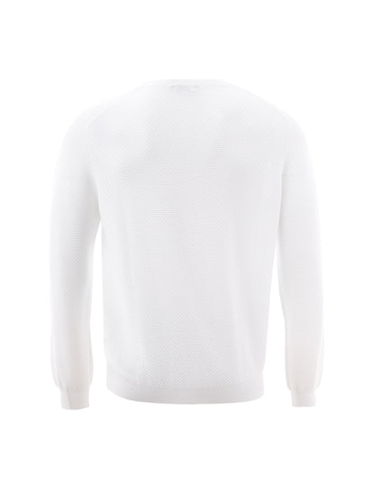 White Cotton Jumper Knitwear