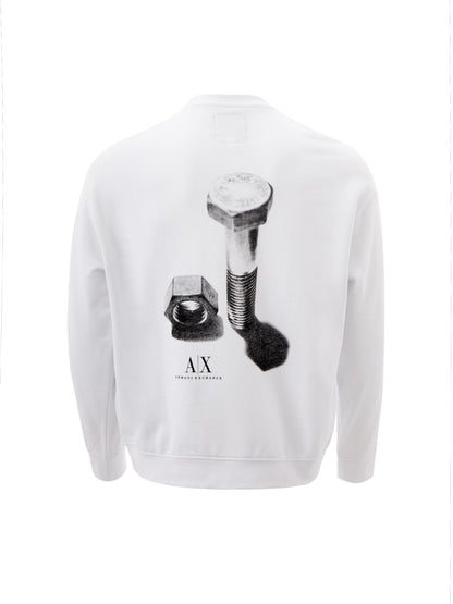 White Cotton Sweatshirt Icon. Period