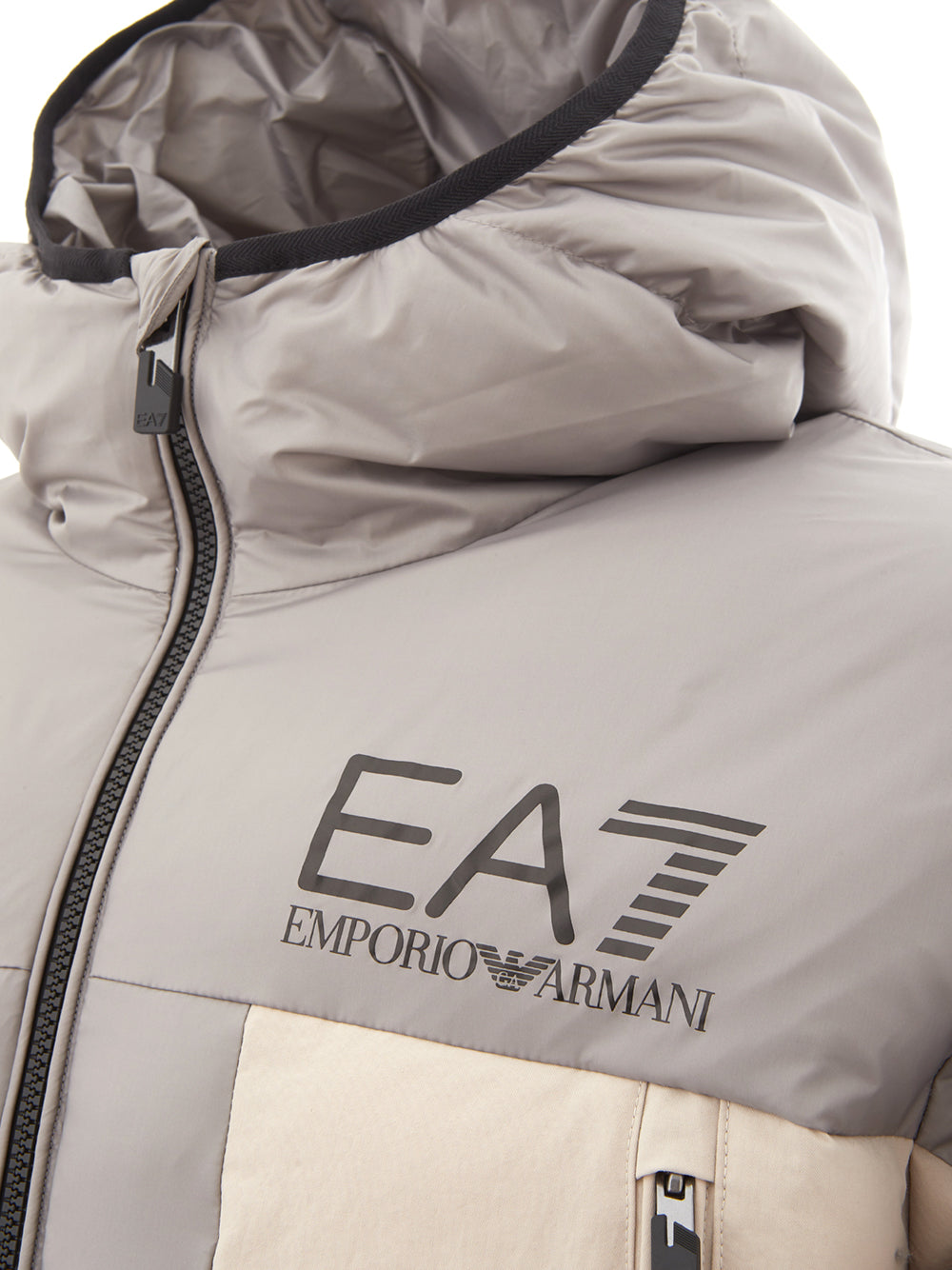 Beige/Grey Quilted Jacket