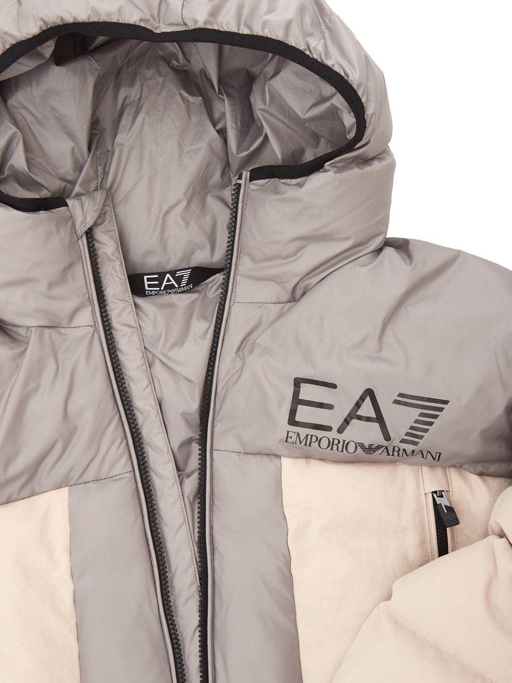 Beige/Grey Quilted Jacket