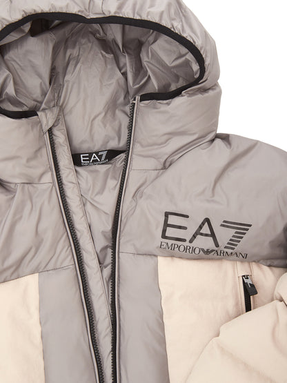 Beige/Grey Quilted Jacket