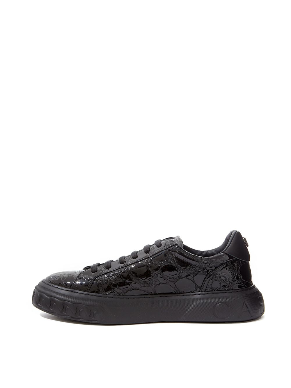 Black Crocodile Print 'Off Road' Sneaker