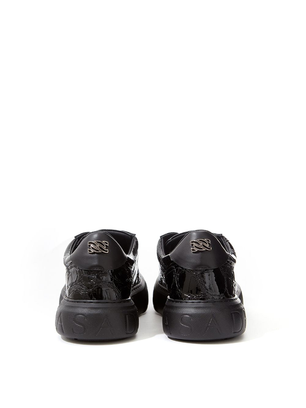 Black Crocodile Print 'Off Road' Sneaker