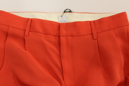 Orange boyfriend stretch pants