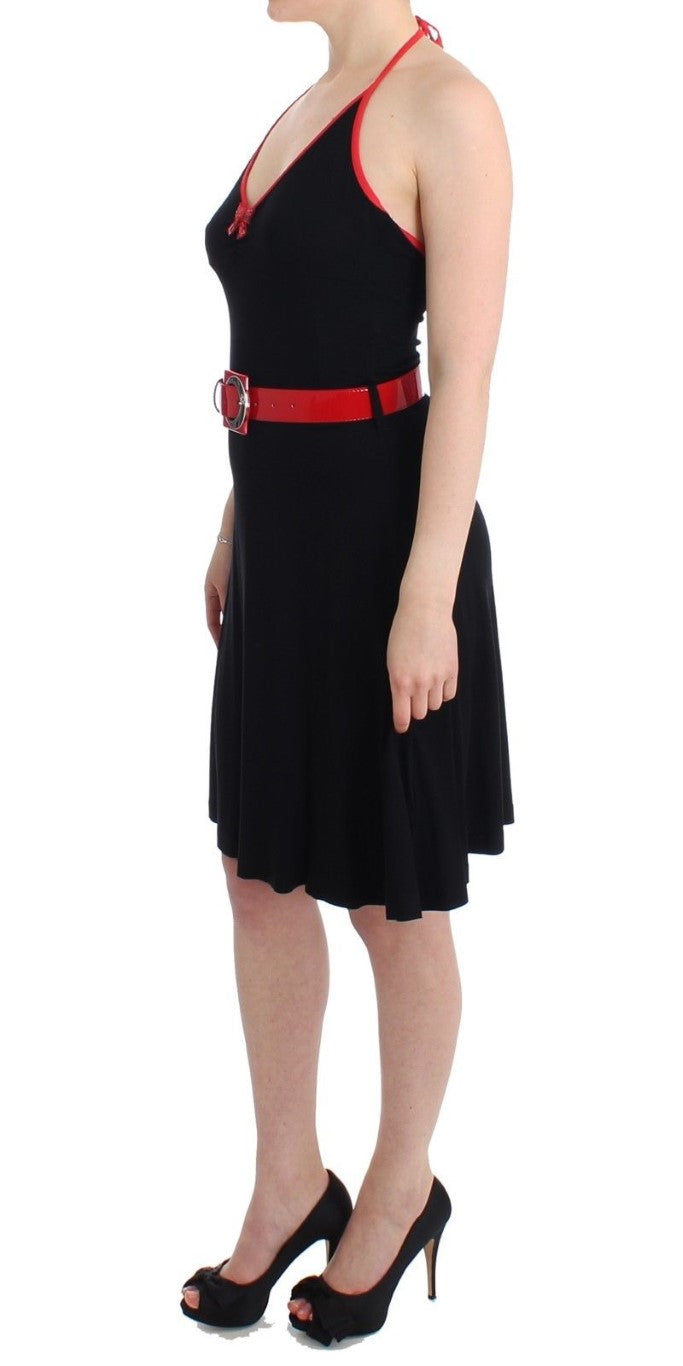 Black belted palladio dress