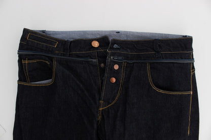 Blue Cotton Regular Straight Fit Jeans