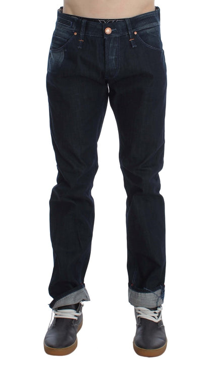 Blue Wash Cotton Regular Straight Fit Jeans