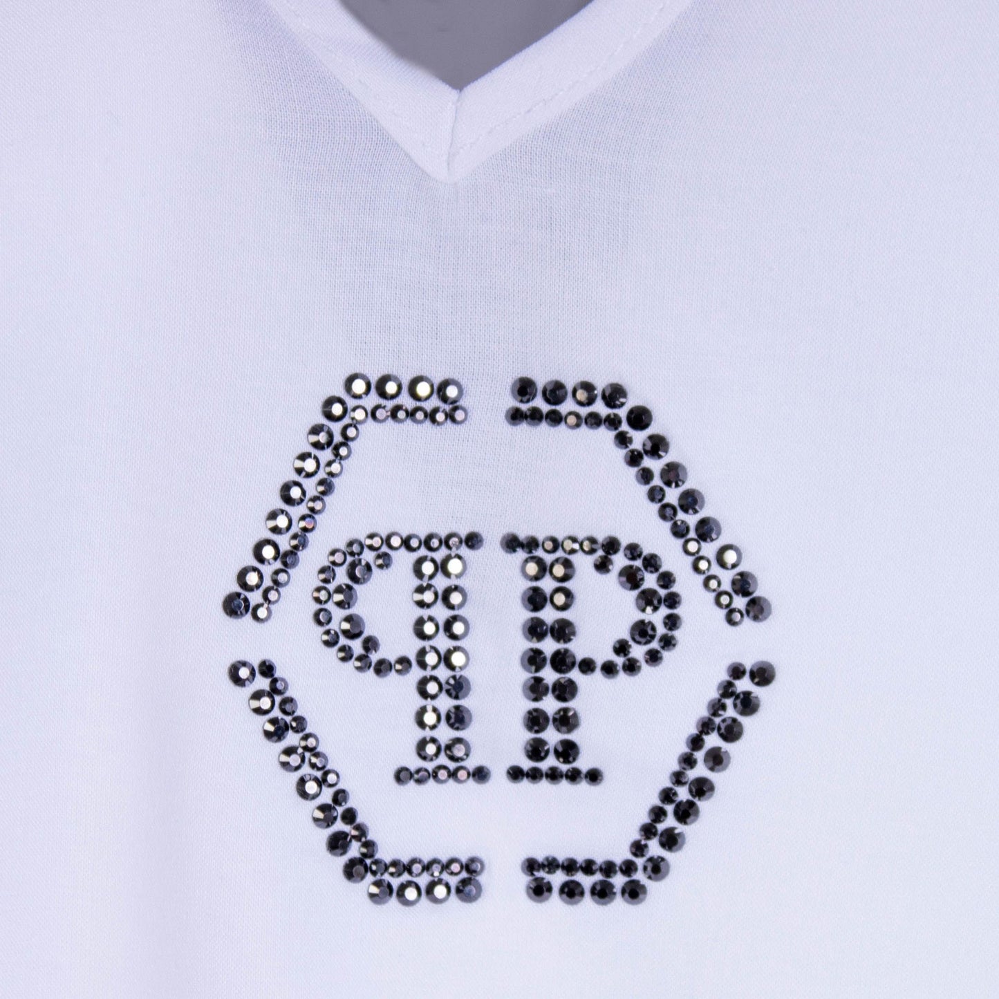 White Caftan with Black Crystal Logo
