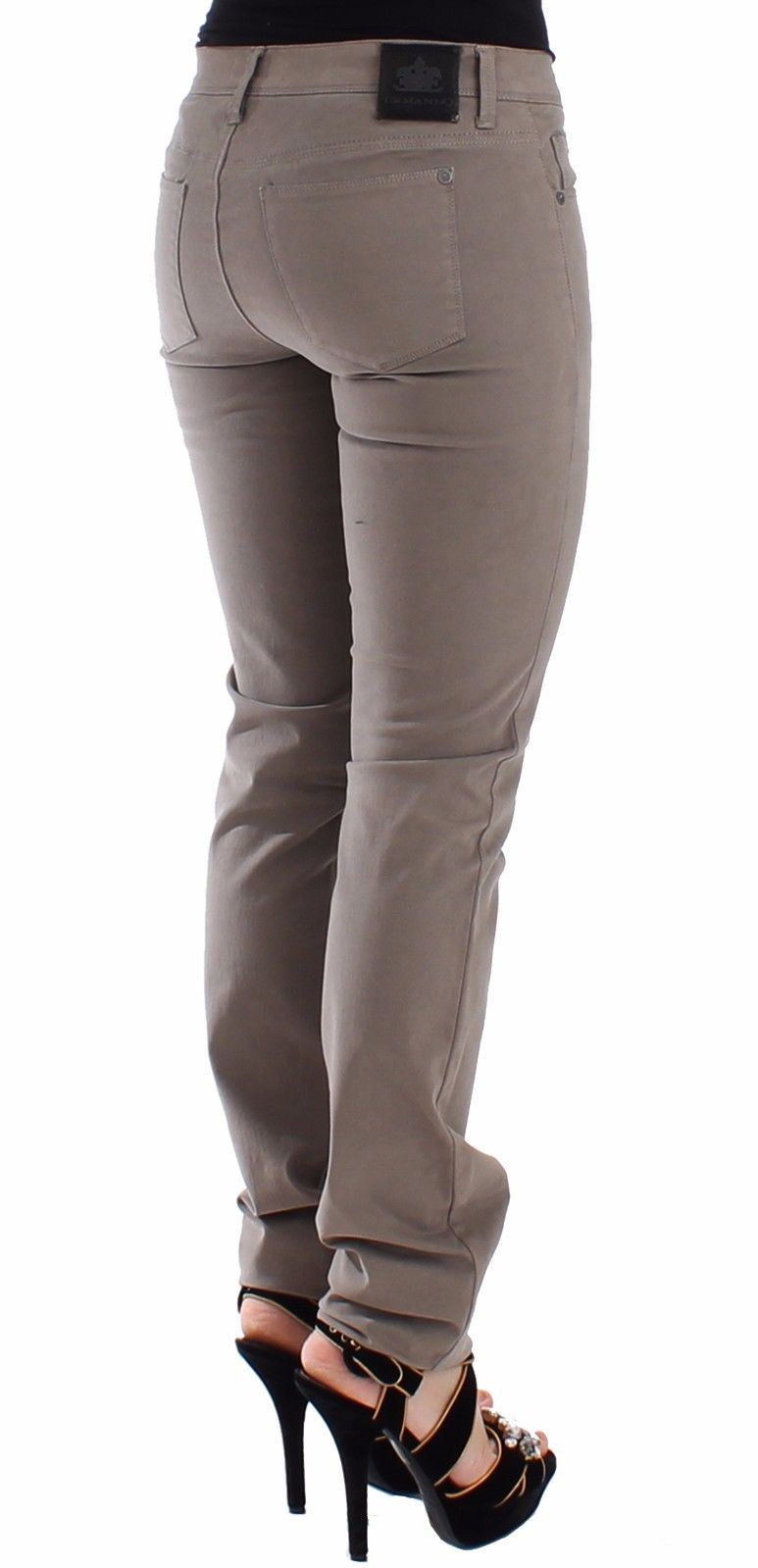 Taupe Beige Slim Jeans Denim Pants Skinny