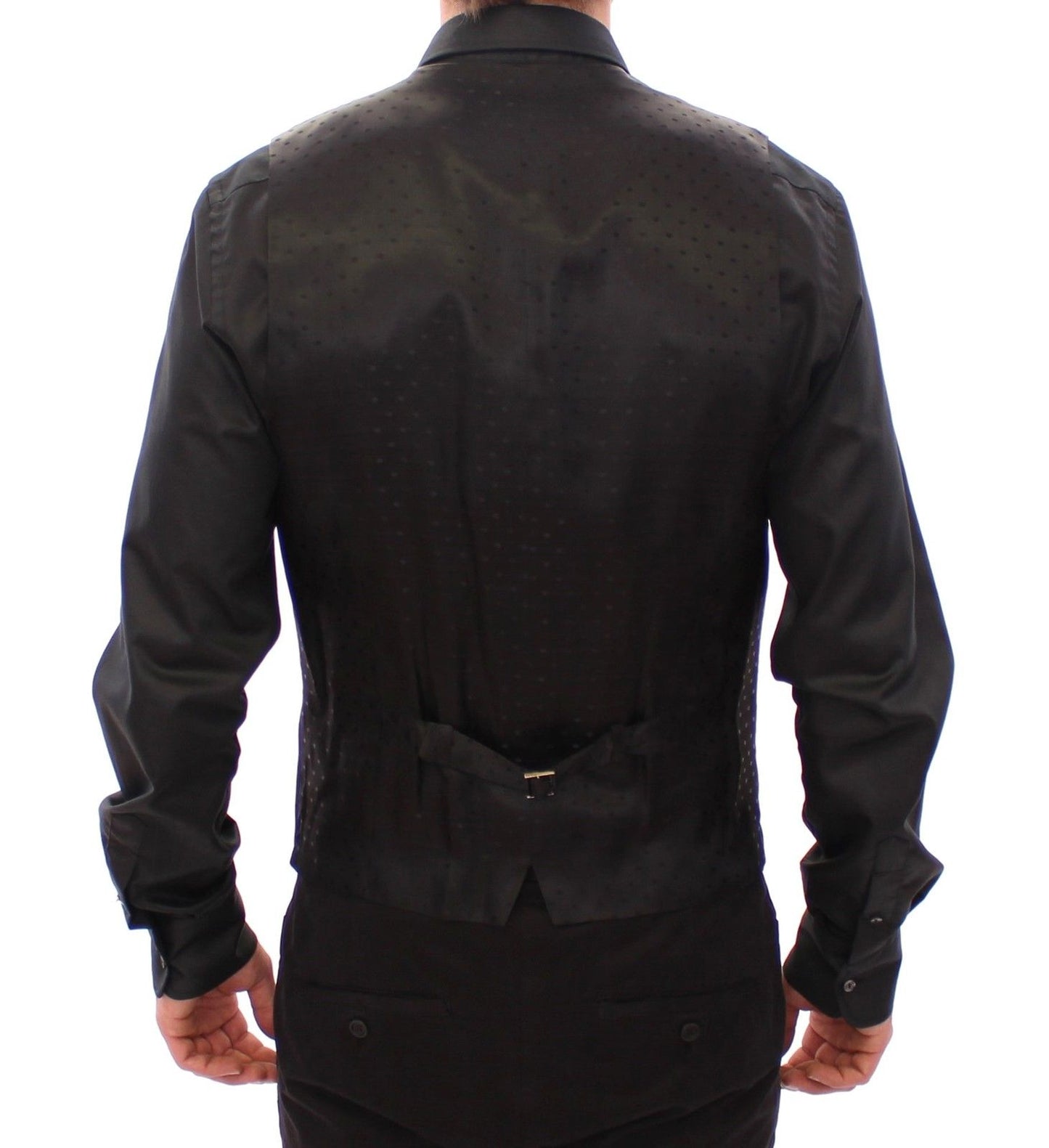 Black Wool Formal Dress Vest Gilet Weste