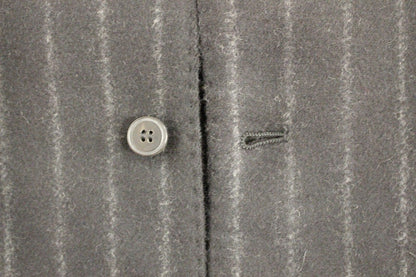 Black Striped Wool Logo Vest Gilet Weste