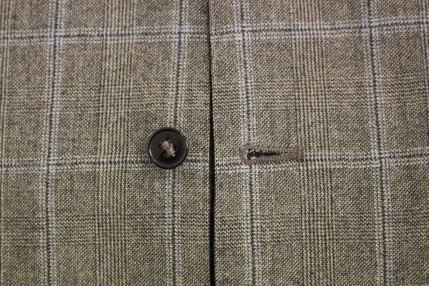 Brown Wool Single Breasted Vest Gilet