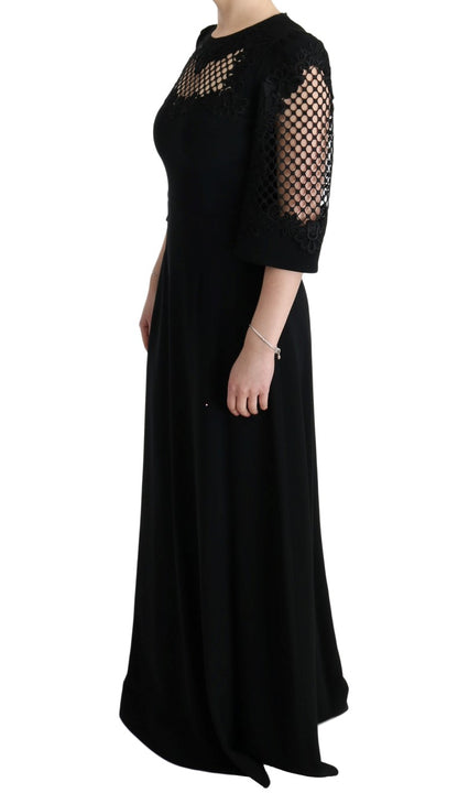 Black Stretch Shift Long Maxi Dress