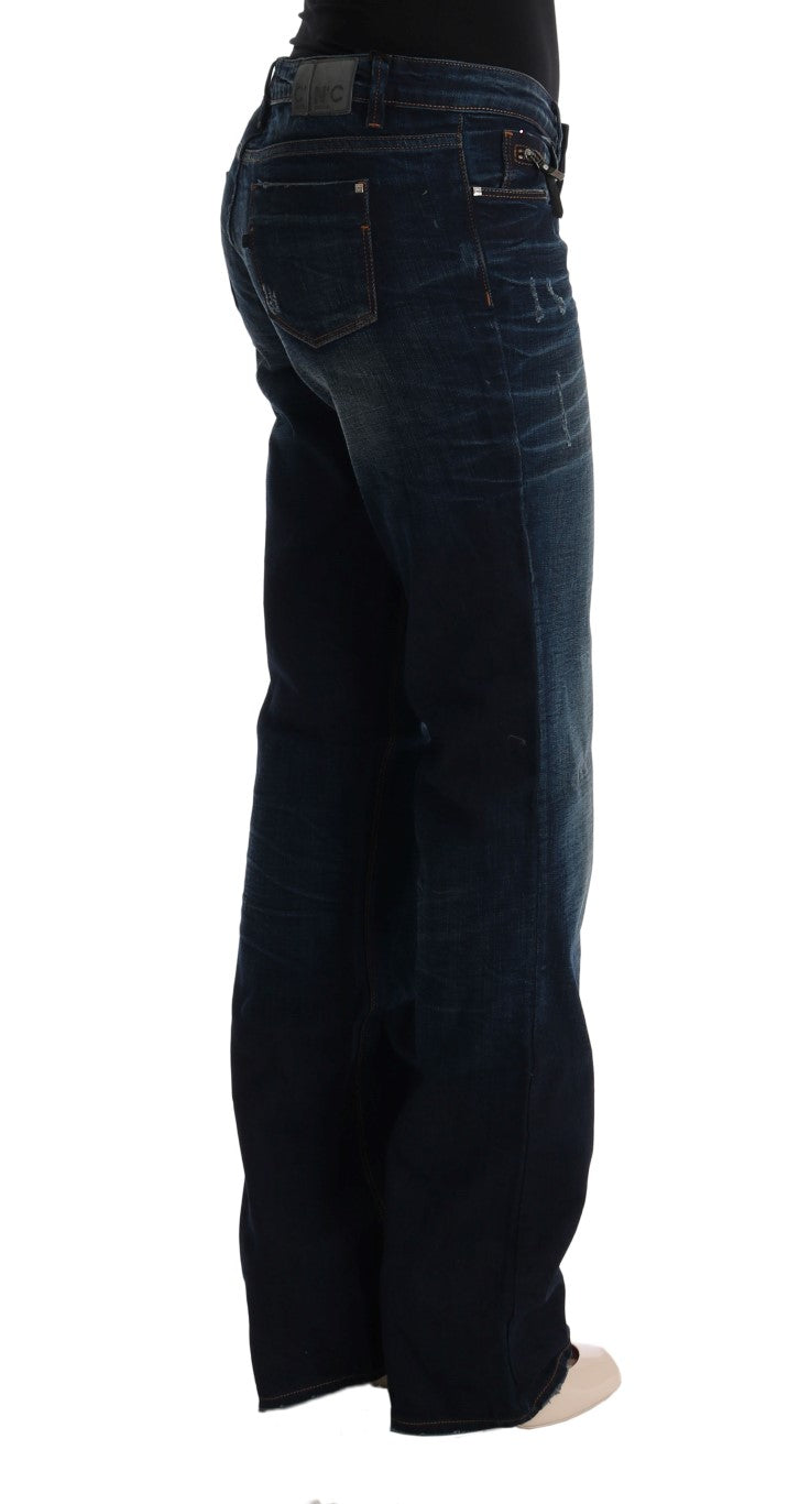 Blue Cotton Regular Fit Denim Jeans